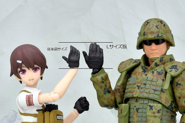 小军械库 LA-OP18 figma专用战术手套 L尺寸（黑色）