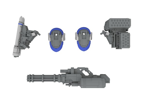 特勤机甲队2 X-4＋(PD-802) 装甲步兵用武装套装3【肩部配件＋DRu35 MLC＋R25火箭＋M7A加特林】