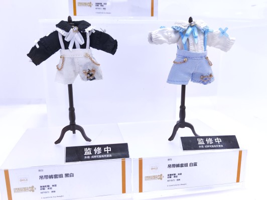 粘土娃 服装套组 背带裤套装（白与黑／黑与白／白与萨克森蓝）