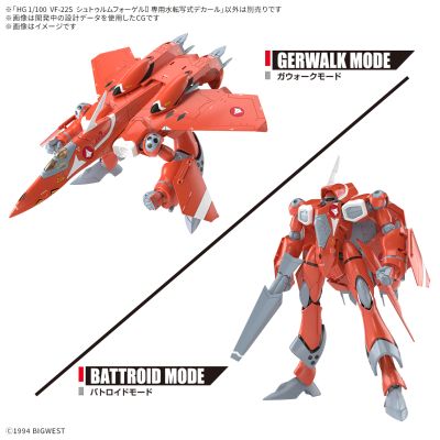 HG 1/100 VF-22S 雨燕二代的专用水贴