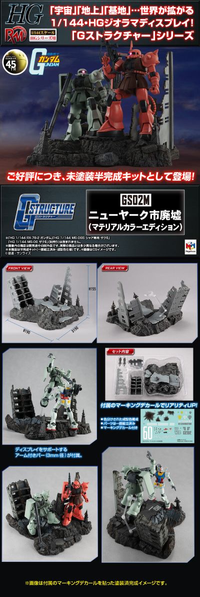 名场面还原系列 机动战士高达 G卡组 【GS02M】 纽约市废墟 原色版