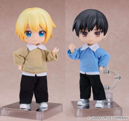 粘土娃 服装套组 校园穿搭：男孩（蓝色/米色）