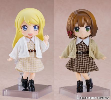 粘土娃 服装套组 校园穿搭：女孩（米色/白色）