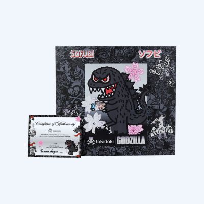 tokidoki x 哥斯拉 9英寸软胶（黑色）