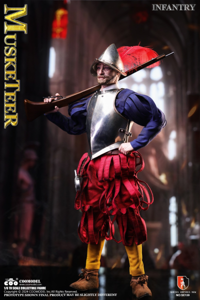 SE139 帝国系列-西班牙征服者火枪步兵（白铜版）
