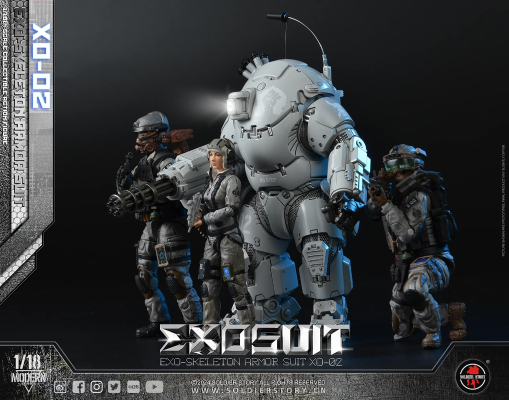 SSE002 1/18 EXO 外骨骼装甲服XO-02 可动收藏人偶