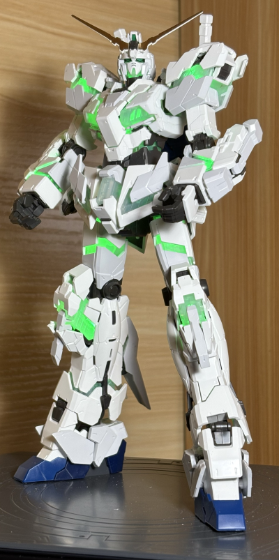 RG 1/144  高达基地专属商品 RX-0 独角兽高达（毁灭模式）TWC版（发光固态塑像）
