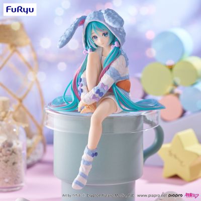 初音未来 压泡面人偶-兔耳睡衣蓝色款-