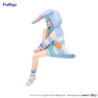 初音未来 压泡面人偶-兔耳睡衣蓝色款-