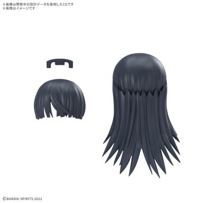 30MS 选装发型配件12 款式共4种  直发1[深蓝1] ​​​
