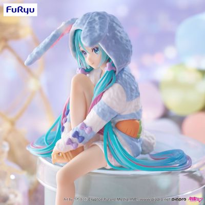 初音未来 压泡面人偶-兔耳睡衣蓝色款-