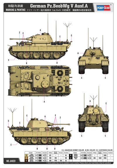 编号:84831 1/48 装甲车辆系列 德国黑豹A型侦查坦克