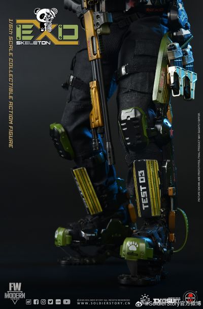 SS141 1/6 机械外骨骼装甲“试验型3号”“熊猫分队” 收藏可动人偶普通版