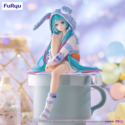 初音未来 压泡面人偶-兔耳睡衣蓝色款-