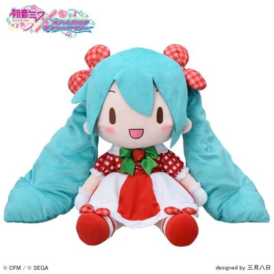 初音未来×时尚魔女拉芙与贝莉 软绵绵玩偶 可爱草莓 (LL尺码)