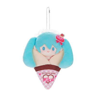 虚拟歌手系列01 初音未来 松软系列 可丽饼玩偶吊饰 A/B/C
