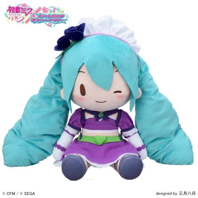初音未来×时尚魔女拉芙与贝莉 软绵绵玩偶 闪亮紫色 (LL尺码)