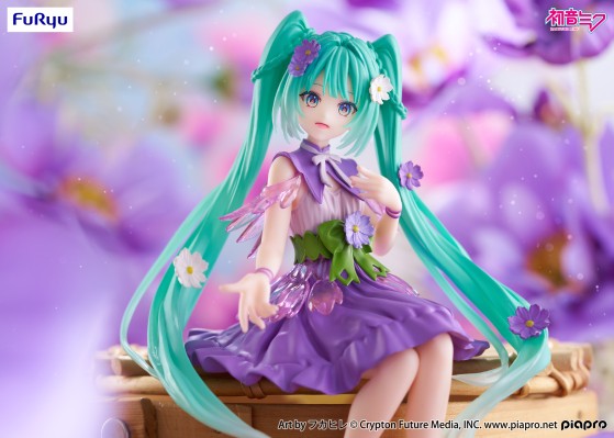 初音未来 压泡面人偶 花仙子系列—紫色波斯菊仙子—