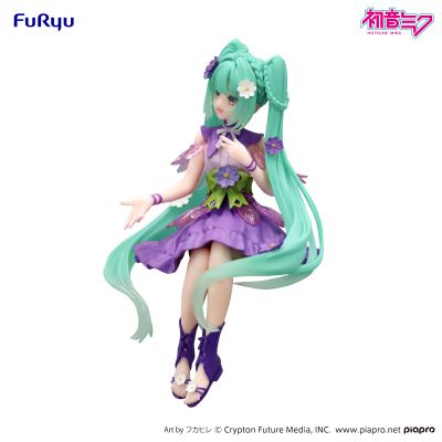 初音未来 压泡面人偶 花仙子系列—紫色波斯菊仙子—