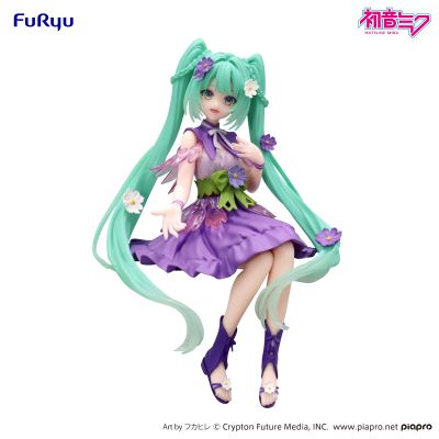 初音未来 压泡面人偶 花仙子系列—紫色波斯菊仙子—