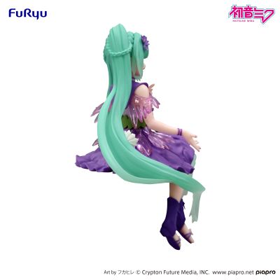 初音未来 压泡面人偶 花仙子系列—紫色波斯菊仙子—