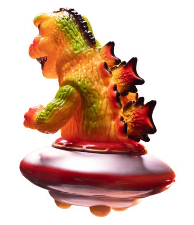哥斯拉 UFO 软胶人偶 - 宇宙人入侵复古版 3D 复古独家 Mondo Sofubi