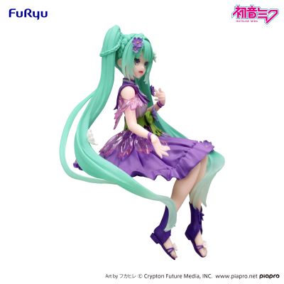 初音未来 压泡面人偶 花仙子系列—紫色波斯菊仙子—
