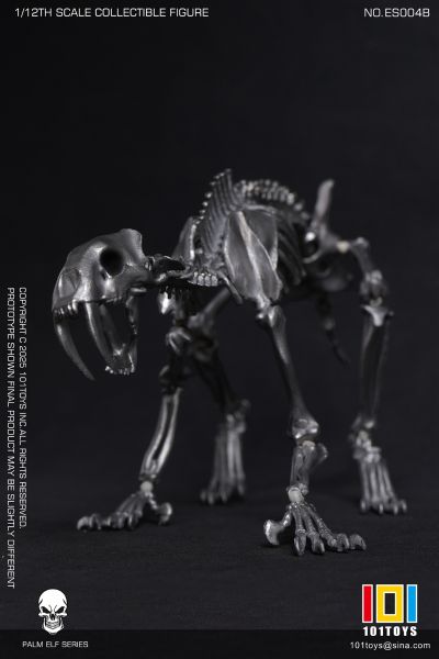 NO.ES004B 掌上精灵系列 剑齿虎骷髅骨架素体-银色版