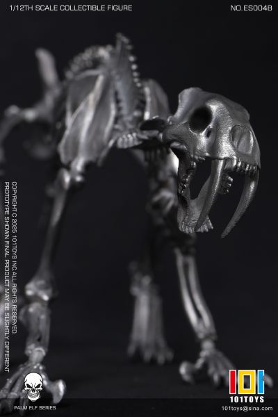NO.ES004B 掌上精灵系列 剑齿虎骷髅骨架素体-银色版