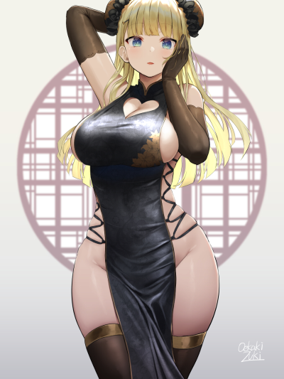 旗袍少女 黑色
