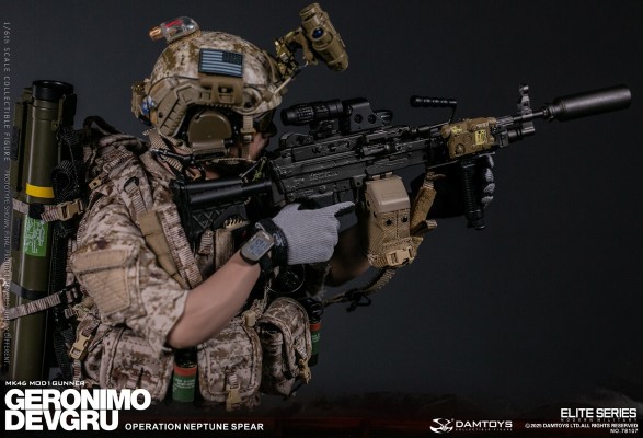 NO.78107 海军特种作战发展大队 -海神之矛行动 “杰罗尼莫”MK46 MOD1 机枪手