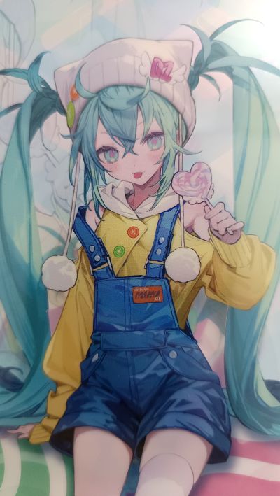 初音未来系列压泡面人偶ー棒棒糖款ー