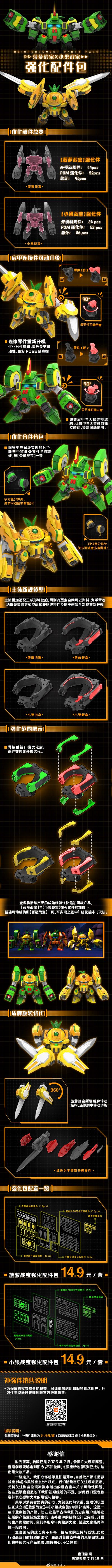 菠萝战宝&小果战宝 强化配件包