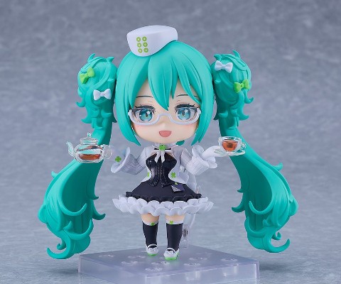 良笑赏 初音未来 2025 Autumn  最终大奖 粘土人#2775-b 初音未来 眼镜×咖啡厅 异色版