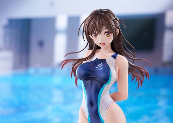 租借女友 水原千鹤 竞技泳装 水色线条
