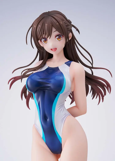 租借女友 水原千鹤 竞技泳装 水色线条