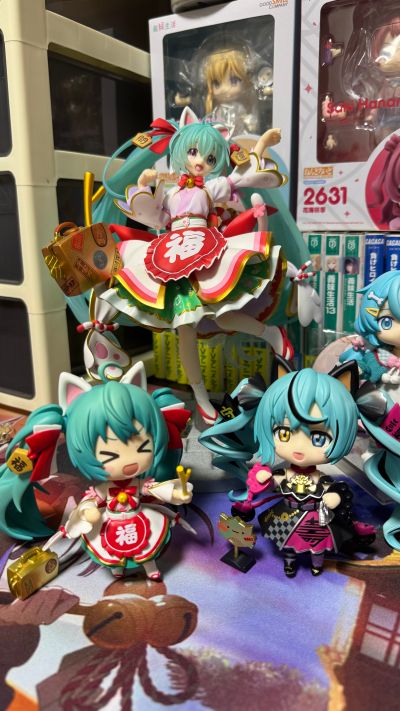 粘土人#2759 初音未来 黑招财未来