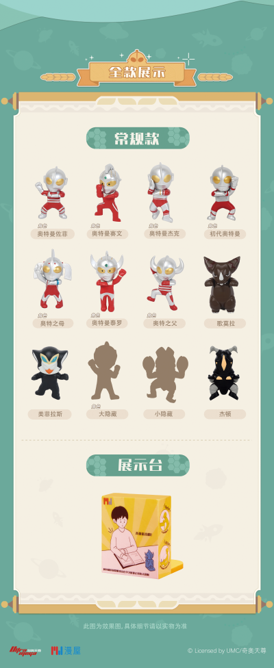 经典奥特曼Q版趴趴系列盲盒