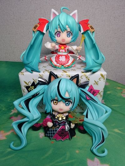 粘土人#2759 初音未来 黑招财未来