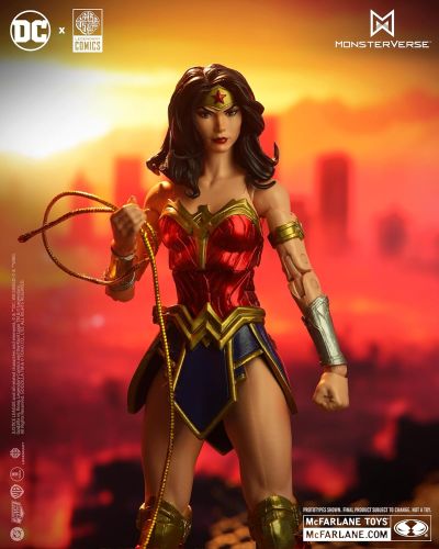 DC多元宇宙正义联盟 神奇女侠对决原子吐息哥斯拉 可动人偶 双人套装