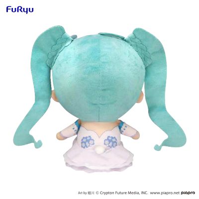 初音未来 圆滚滚大毛绒玩偶 粉蝶花